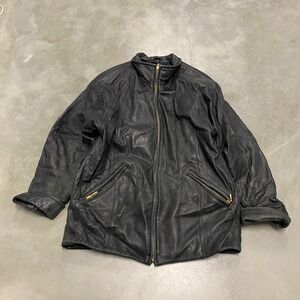 Valerie Stevens Petites Black New Zealand Lambskin Leather Jacket Size M